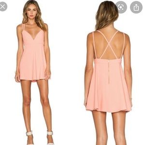 Revolve NBD x Naven Twins Pink Strappy dress